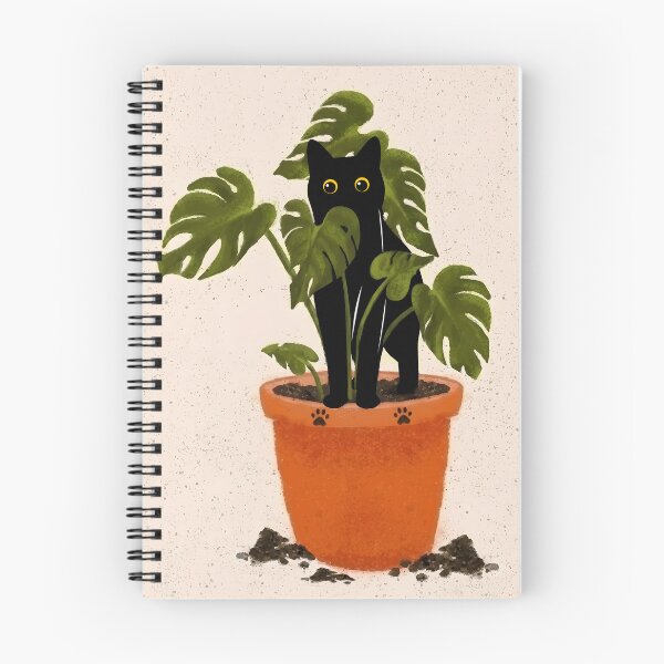 Item preview, Black Cat in Plant Pot designed and sold by PurrfectHome.