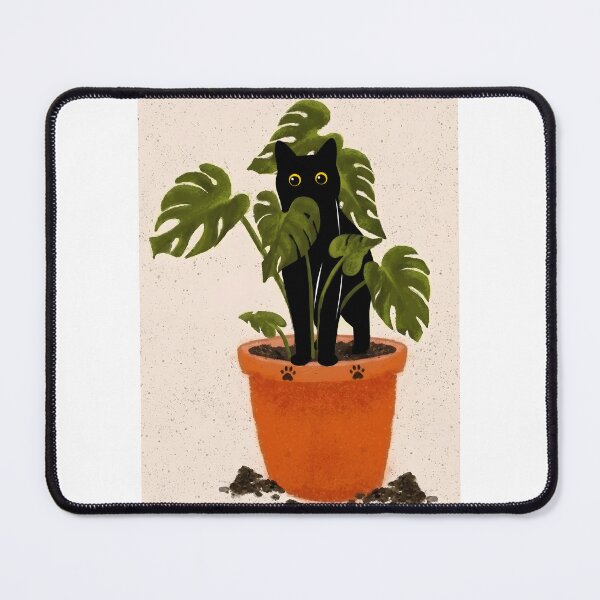 Item preview, Black Cat in Plant Pot designed and sold by PurrfectHome.