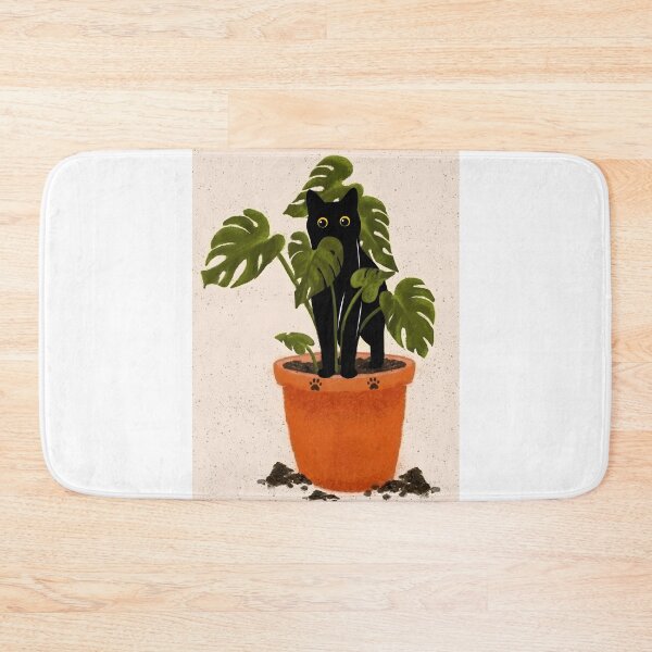Item preview, Black Cat in Plant Pot designed and sold by PurrfectHome.