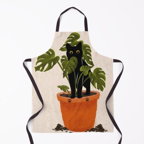 Item preview, Black Cat in Plant Pot designed and sold by PurrfectHome.
