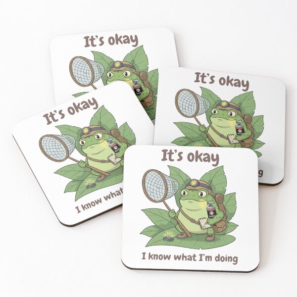 Item preview, It’s Okay I Know What I’m Doing Frog designed and sold by HumTumMe.