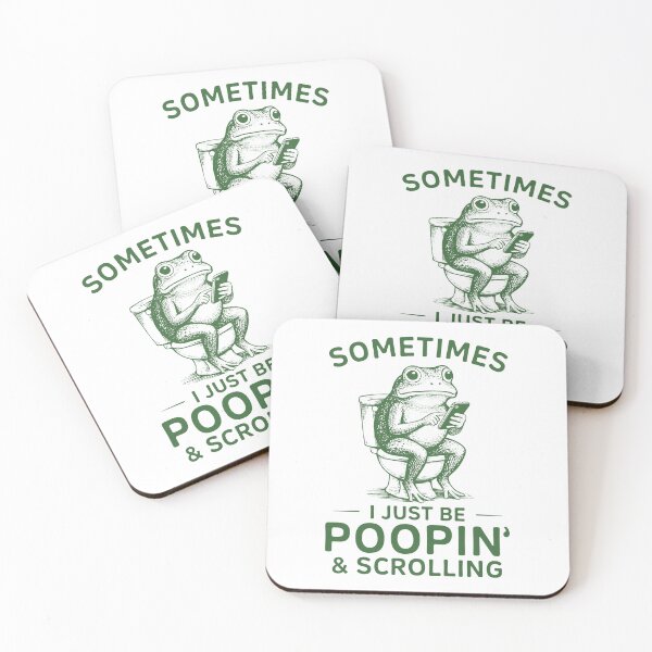 Item preview,  Sometimes I Just Be Poopin' Funny Frog Meme designed and sold by suhairee-studio.