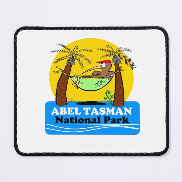 Item preview, Funny Kiwi cartoon Abel Tasman Park sticker designed and sold by Al Benge - NZ & Australian Art.