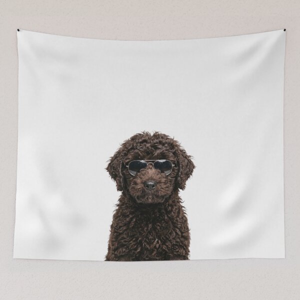 Item preview, Cute Baby Spanish Water Dog Wearing Sunglasses Funny designed and sold by RareLavender.