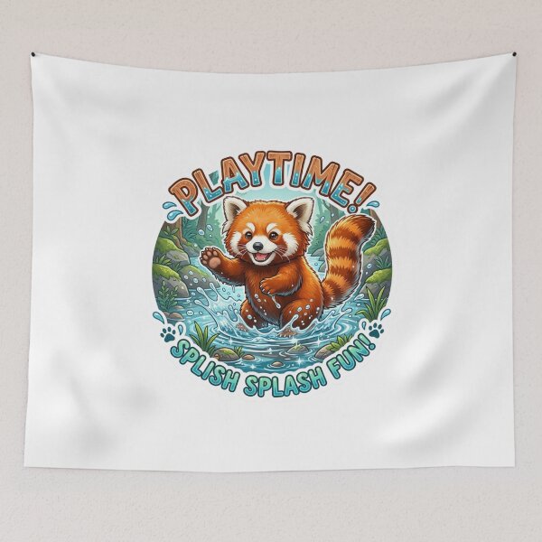 Item preview, Red Panda Play Water  designed and sold by MR4me.