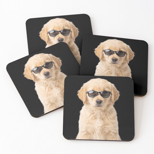 Item preview, Cute Baby Golden Retriever Dog Wearing Sunglasses Funny designed and sold by RareLavender.