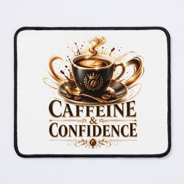 Item preview, Caffeine And Confidence Coffee Lover Design designed and sold by pradeepvisuals.