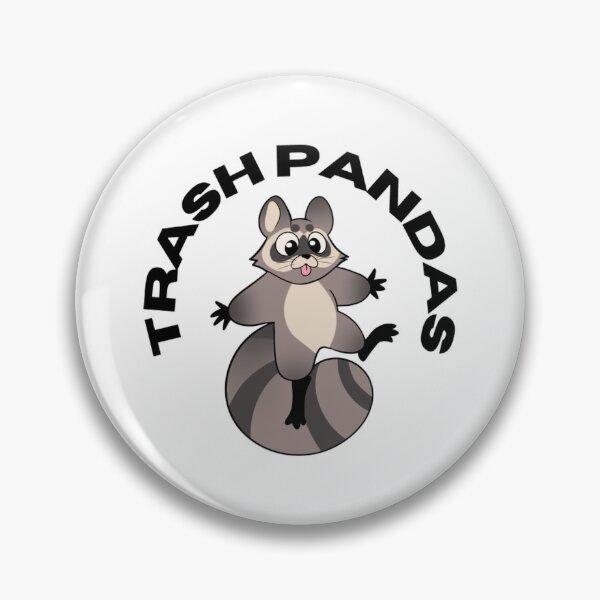 Item preview, Trash Pandas Cute Raccoon Retro Circle Typography Design designed and sold by Vettinn.