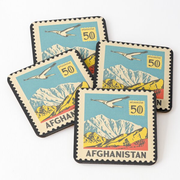 Item preview, Sello antiguo de Afganistán - Cumbres del Hindu Kush designed and sold by tiigerdad.