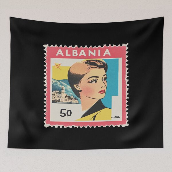Item preview, Albania Vintage Postage Stamp - Albanian Portrait designed and sold by tiigerdad.