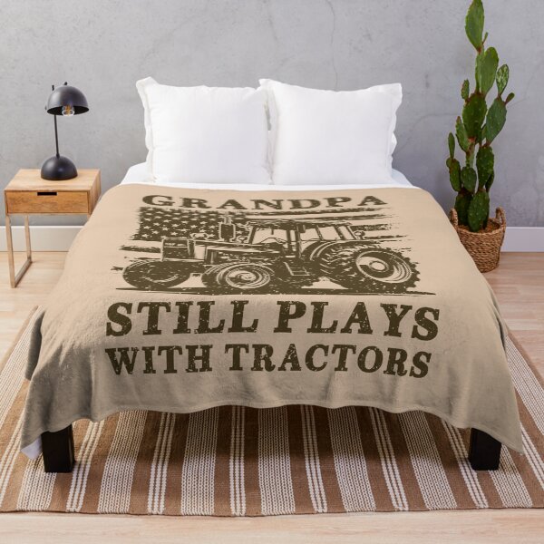Item preview, Grandpa Still Plays With Tractors Patriotic Vintage Distressed American Flag designed and sold by Dmetalx Art Apparel.