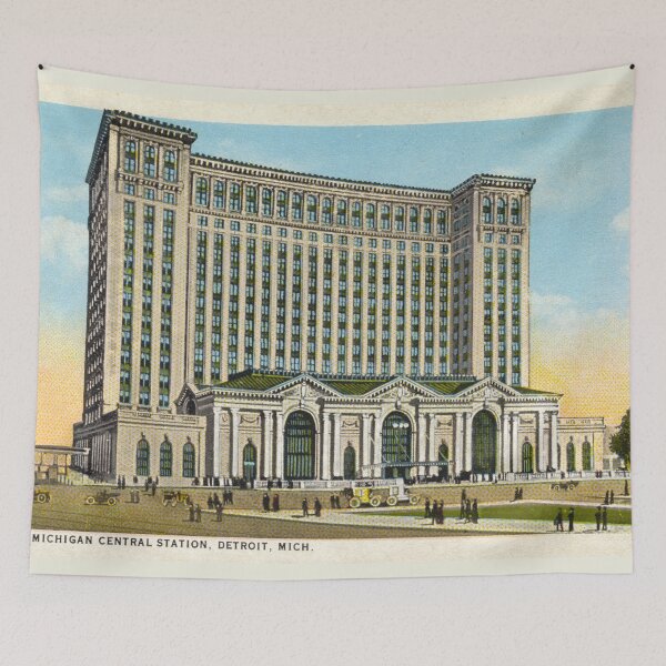 Item preview, Detroit Michigan Central Station Vintage designed and sold by Dimensionality.