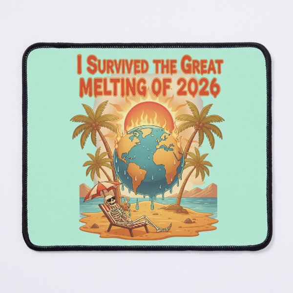 Item preview, I Survived The Great Melting Of 2026 Melting Globe Beach designed and sold by Exquisite Design Studio „Paculówka”.