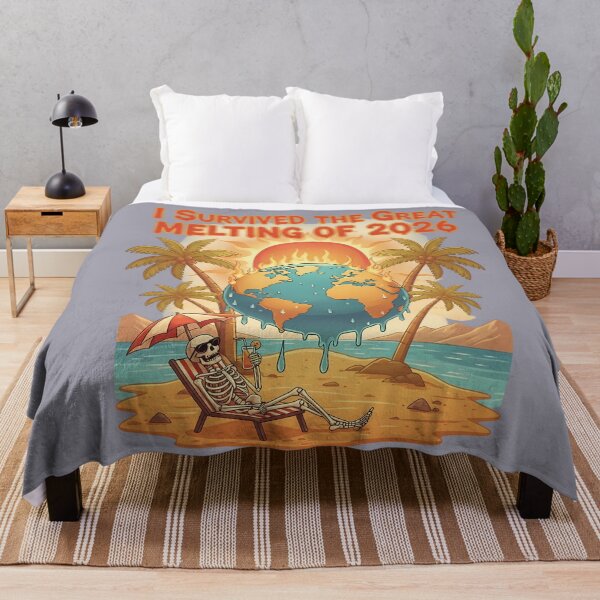 Item preview, I Survived The Great Melting Of 2026 Melting Globe Beach designed and sold by Exquisite Design Studio „Paculówka”.