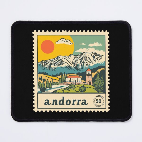 Item preview, Andorra Vintage Postage Stamp - Pyrenees Peaks designed and sold by tiigerdad.