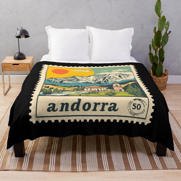 Item preview, Andorra Vintage Postage Stamp - Pyrenees Peaks designed and sold by tiigerdad.
