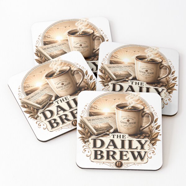 Item preview, The Daily Brew Vintage Coffee Design designed and sold by pradeepvisuals.