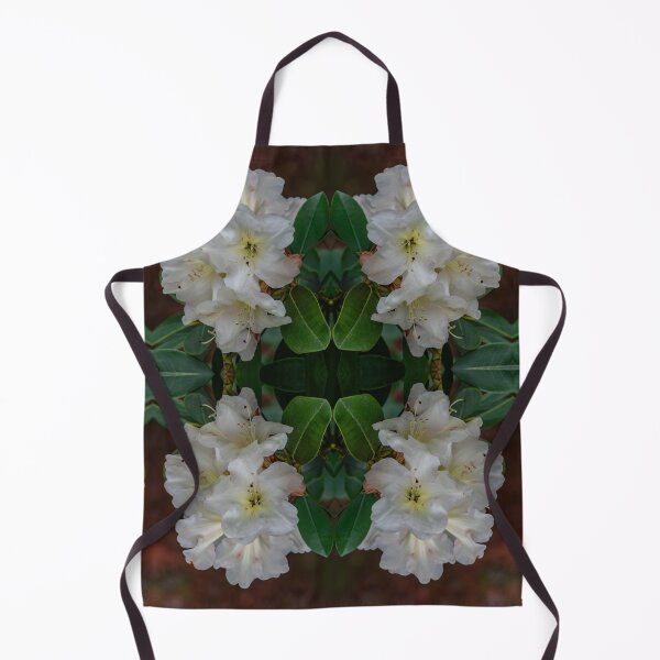 Item preview, White Rhododendron Kaleidoscope — Elegant Symmetrical Floral Pattern designed and sold by Andrey Yurkevich Art.