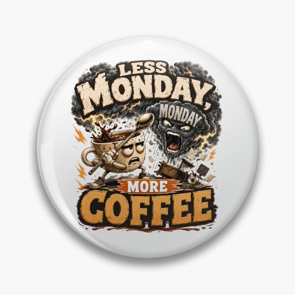 Item preview, Less Monday More Coffee Funny Quote designed and sold by pradeepvisuals.
