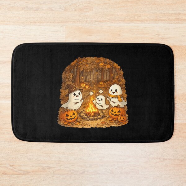 Item preview, Cute Halloween Ghost Campfire | Kawaii Ghosts Roasting Marshmallows | Spooky Autumn Bonfire | Jack O' Lantern Forest | Cozy Halloween Art designed and sold by MrDev.