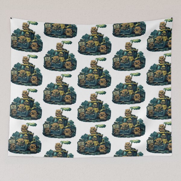 Item preview, Cute Capybaras Save The Forest Sticker designed and sold by SNC3421.