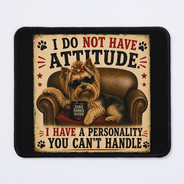 Item preview, I Do Not Have Attitude – I Have A Personality You Can’t Handle | Sassy Yorkie Dog with Zero Barks Given Mug designed and sold by RockyLambda.