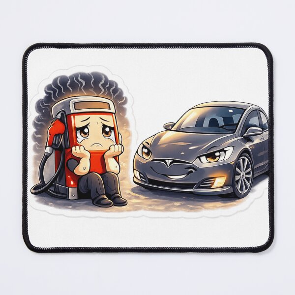 Item preview, Sad EV Car - Funny Electric Vehicle Bumper Sticker designed and sold by SNC3421.