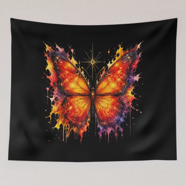 Item preview, Magical Fire Magic Butterfly Watercolour Tshirt designed and sold by Starlett Designs.