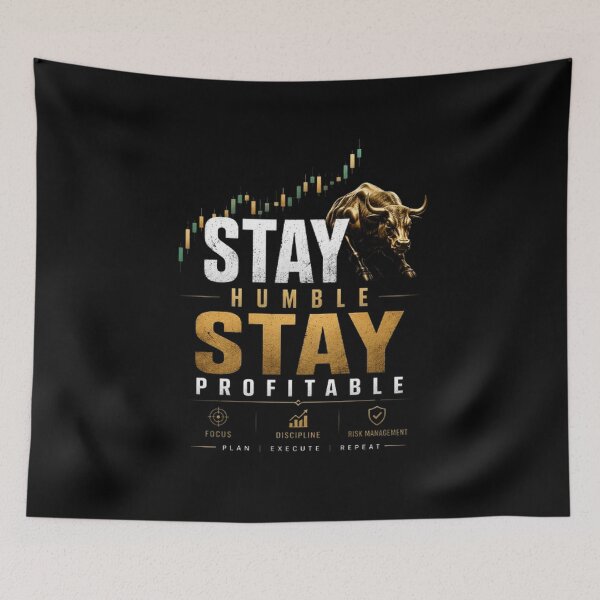 Item preview, Stay Humble Stay Profitable Premium Trading Design designed and sold by PipForgeStudio .
