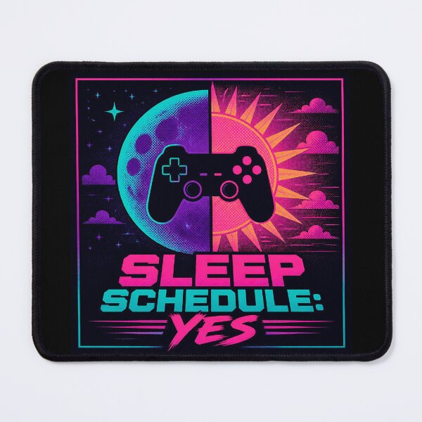 Item preview, Sleep Schedule Yes - Funny Gamer Night Owl Retro Shirt designed and sold by Geek Tracy Shop.