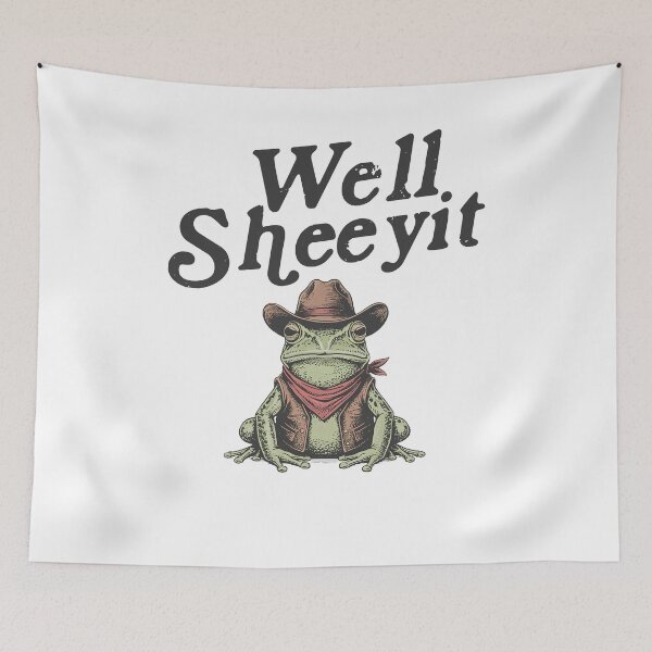 Item preview, Well Sheeyit Funny Frog Cowboy designed and sold by nosu-art-pod.