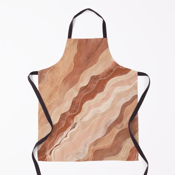 Item preview, Abstract Terracotta Wavy Pattern Textured Earth Tone Art designed and sold by Witsnu7356.