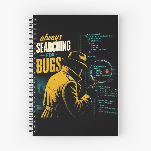Item preview, Always Searching For Bugs v2 - Noir Detective Programmer Funny Shirt designed and sold by Geek Tracy Shop.
