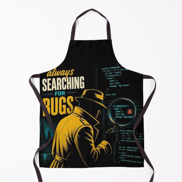 Item preview, Always Searching For Bugs v2 - Noir Detective Programmer Funny Shirt designed and sold by Geek Tracy Shop.