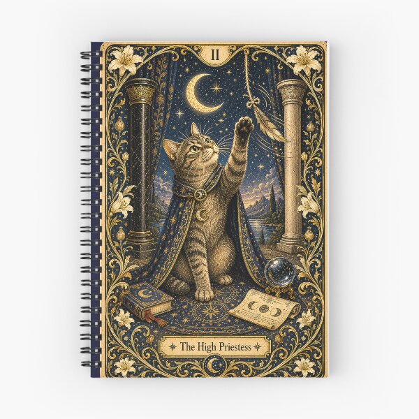 Item preview, The High Priestess Feline Tarot Card designed and sold by thelivingrp.