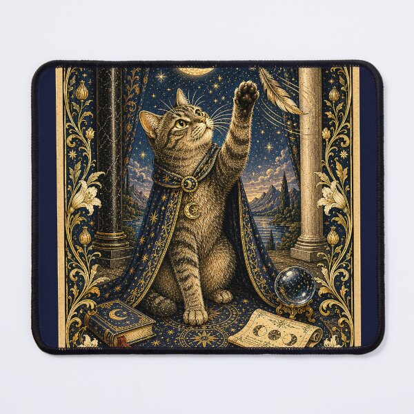 Item preview, The High Priestess Feline Tarot Card designed and sold by thelivingrp.