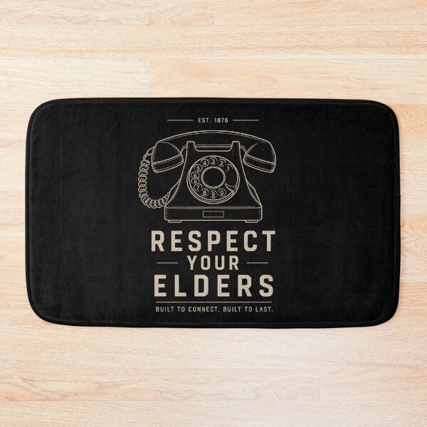 Item preview, Respect Your Elders Phone Shirt | Vintage Rotary Telephone Blueprint Retro Tech Humor designed and sold by Lina Caro.