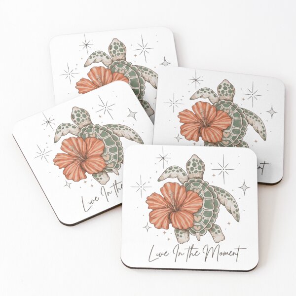 Item preview,  Live In Moment Sea Turtle Hibiscus Flower designed and sold by calavonaOOP.