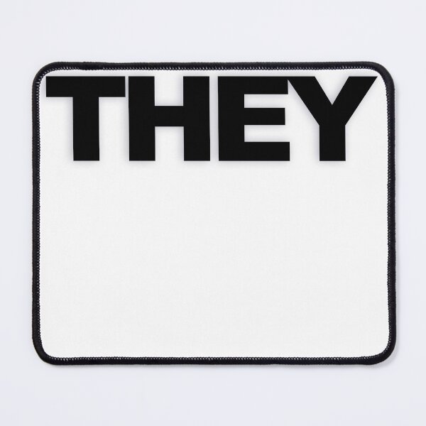 Item preview, THEY — Black Minimal Bold Type Statement designed and sold by WORDPAUSE.