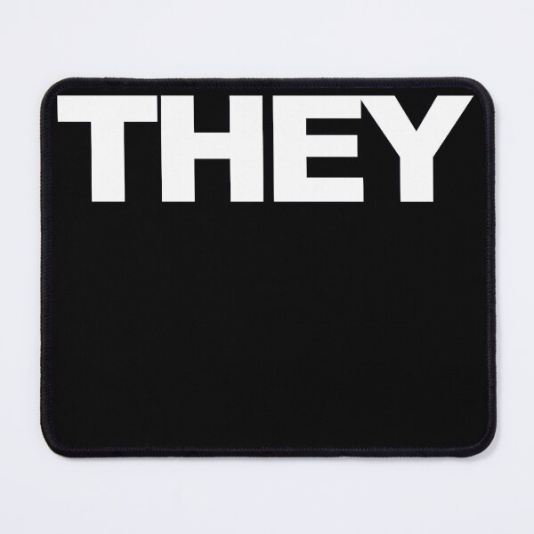 Item preview, THEY — White Minimal Bold Type Statement designed and sold by WORDPAUSE.