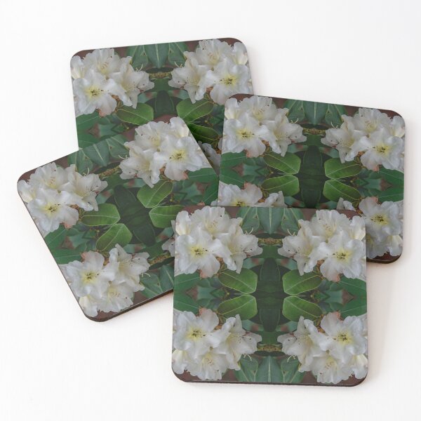 Item preview, White Rhododendron Mandala — Symmetrical Floral Medallion Pattern designed and sold by Andrey Yurkevich Art.