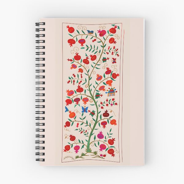 Item preview, Uzbekistan Suzani Pomegranate Tree Embroidery Print designed and sold by Vicky Brago-Mitchell®.