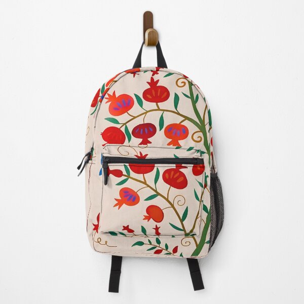 Item preview, Uzbekistan Suzani Pomegranate Tree Embroidery Print designed and sold by Vicky Brago-Mitchell®.