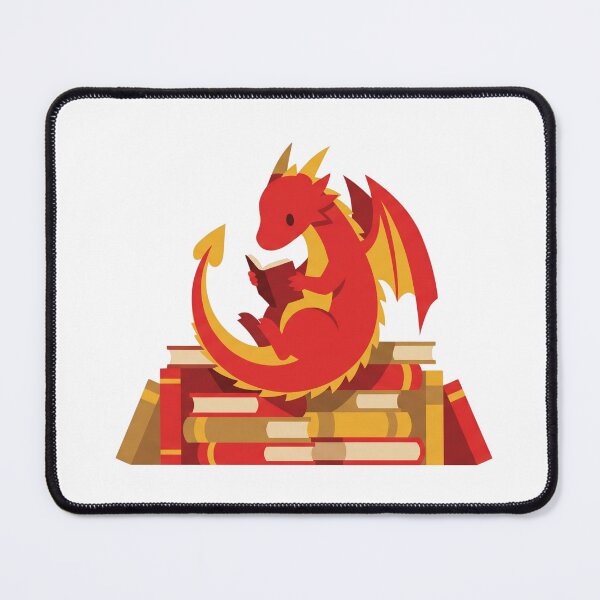Item preview,  Cute Small Dragon Reading on a Pile of Books Illustration designed and sold by pattman.