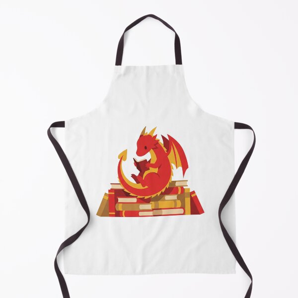 Item preview, Cute Small Dragon Reading on a Pile of Books Illustration designed and sold by pattman.