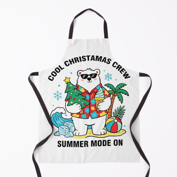 Item preview, Cool Christmas Crew Polar Bear Summer Mode On Line Art designed and sold by SugarCore.