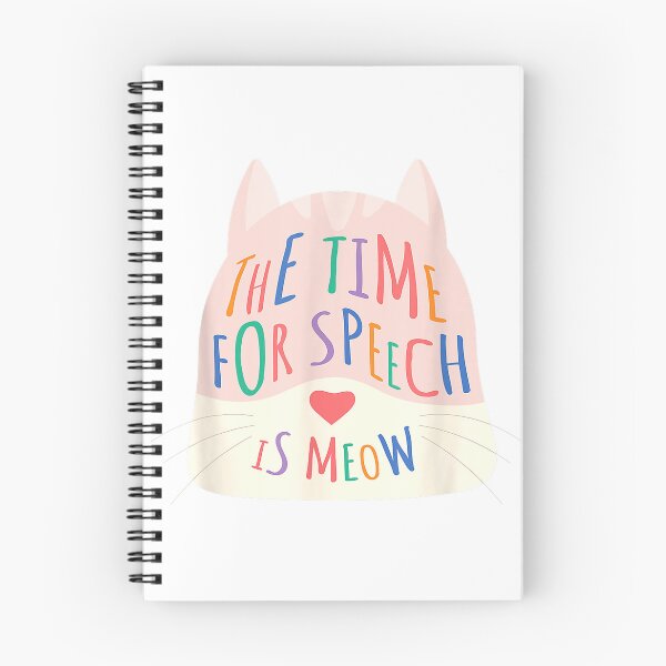 Item preview, The Time for Speech is Meow Speech Therapist Cat Men Women Kids T-Shirt designed and sold by KTY-NUSS.