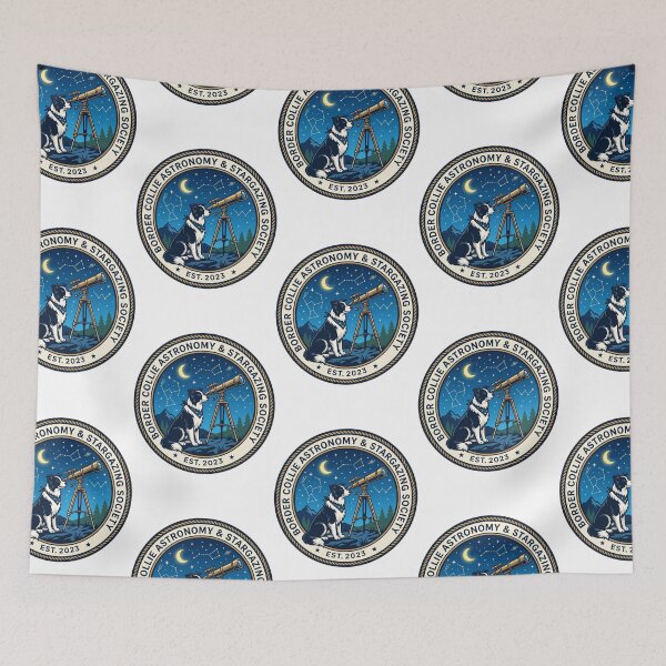 Item preview, Border Collie Astronomy Stargazing Society Telescope designed and sold by PictoVibe.