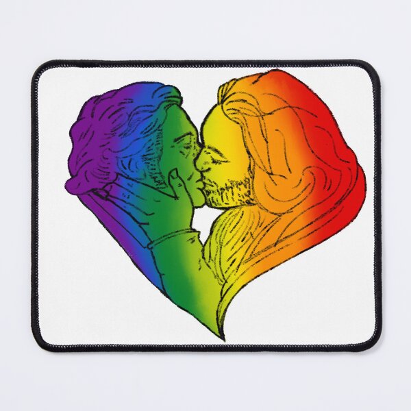 Item preview, Heart kiss pride colour designed and sold by Robinbadfellow.