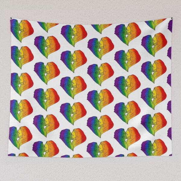 Item preview, Heart kiss pride colour designed and sold by Robinbadfellow.